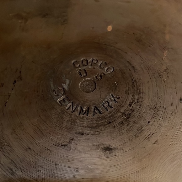 Vintage COPCO Denmark 10L Large Blue Cobalt Blue Gray Interior Enameled Pot - Picture 4 of 5